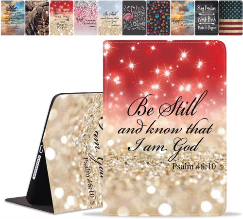 Vista 30 de Funda para Samsung Galaxy Tab A8 de 10.5 pulgadas (SM-X200/X205/X207), funda delgada de piel sintética con función de encendido y apagado automático