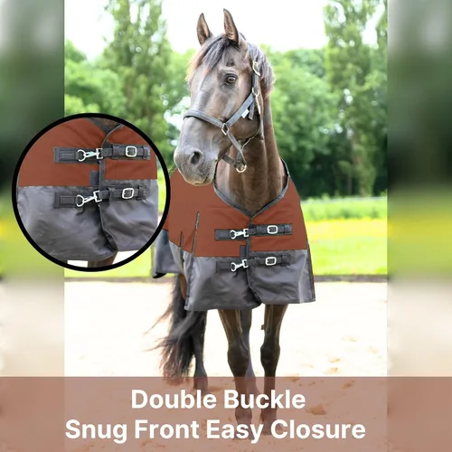 Vista 5 de Resistance 1200 Denier Ligero Sin Relleno Resistente al Agua Transpirable Caballo Lluvia Hoja