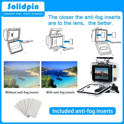 Vista 6 de Carcasa impermeable para GoPro Hero 11 negro, Hero 10 9 negro para buceo subacuático, cubierta protectora de buceo para Go Pro 11 HERO 10 9 negro