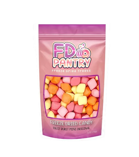 Vista 10 de Paquete variado de dulces liofilizados, Fruit Burst, 5 onzas (paquete de 4), Original, All Pinks, All Reds, Sour, combo surtido, bolsa de regalo