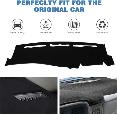 Vista 2 de Cubierta de Tablero Compatible con Silverado 1500 2500 3500 1999-2006 GMC Sierra Pickup Avalanche Tahoe Suburban GMC Yukon 2000-2006 Cubierta