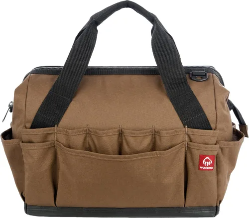 Vista 14 de WOLVERINE Tool Bag Tote Utility Roll Durable Nailhead Nylon, Adjustable Straps, and Versatile Pockets