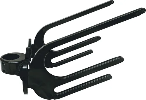 Vista 3 de Rejilla de rodilla para barco, soporte de torre combinado de wakeboard de aluminio negro, estante de wakeboard para torres, se adapta a tubos