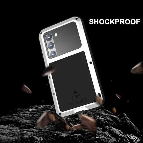 Vista 9 de LOVE MEI Funda para Samsung Galaxy S23 5G con protector de pantalla de vidrio templado, a prueba de golpes, a prueba de arañazos, híbrida de metal