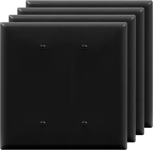 Vista 19 de ENERLITES - Cubierta de salida doble en blanco extra grande, placa de pared de dos bandas en blanco, tamaño grande, 2 bandas de 5.5 x 5.5 pulgadas