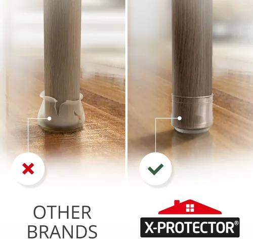 Vista 4 de X-Protector Protectores de suelo de silicona para patas de silla con almohadillas antideslizantes para muebles, 32 piezas de 1.3 a 2 pulgadas