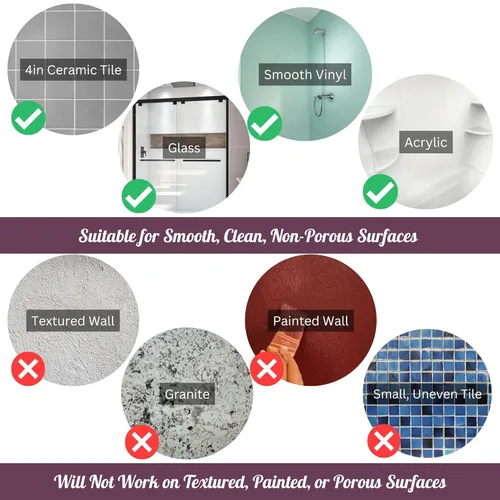 Vista 4 de Safe-er-Grip Soporte de papel higiénico; soporte para rollo de papel higiénico con ventosa de 2.5 pulgadas, soporte moderno de TP blanco