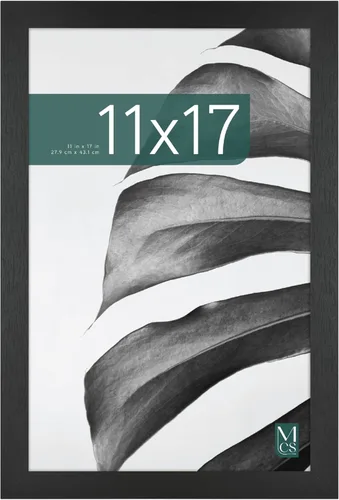 Vista 11 de MCS Studio Gallery Marco para foto rectangular de 12 x 18 pulgadas, imitación de veta de madera de color negro, para póster o impresión artística, 2