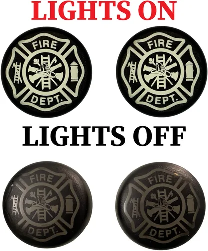 Vista 2 de Kustom Cycle Parts Firefighter Cross Smoked Bullet Brake/Turn Blinker - Cubiertas para lentes de luz de señal compatibles con Harley Davidson Street