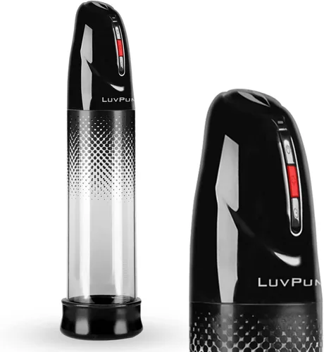 Vista 9 de LeLuv Bomba de vacío masculina iPump programable automática negra que registra tu nivel de vacío con cilindro transparente de 8 pulgadas de longitud