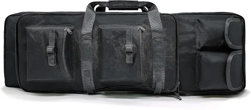 Vista 5 de TaktZeit Funda táctica para rifle al aire libre, bolsa de rifle suave para caza, funda de pistola de pesca con correa de hombro ajustable