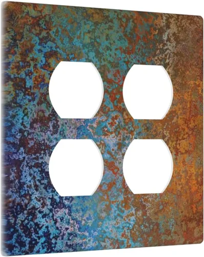 Vista 98 de Placa de Interruptor de Luz de Palanca Única Abstracta en Negro, Blanco y Gris, Cubierta de Tomacorriente, Placa de Pared Decorativa de Un