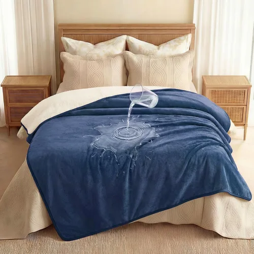 Vista 23 de Luciphia Manta impermeable para perro, lavable, reversible, de forro polar, sherpa, para cama, sofá, suave, a prueba de líquidos, a prueba de orina