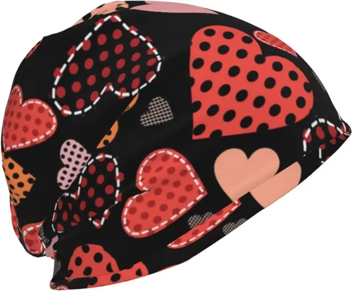 Vista 4 de Gorro de punto con corazones para el día de San Valentín, gorro cálido para hombre y mujer, gorro de esquí para el día de San Valentín, Día de San