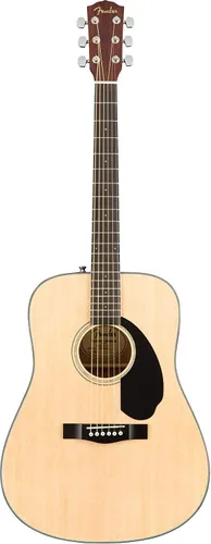 Vista 6 de Fender CD-60S Dreadnought V2 - Paquete de guitarra acústica, con garantía de 2 años, natural, con bolsa para guitarra y accesorios