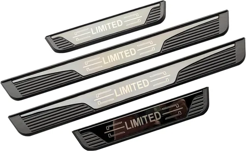 Vista 2 de Protector de umbral de puerta RIVIAN R1S, accesorios de automóvil, paneles de protección para umbral de piezas de automóvil, juego de 4 piezas 2022+