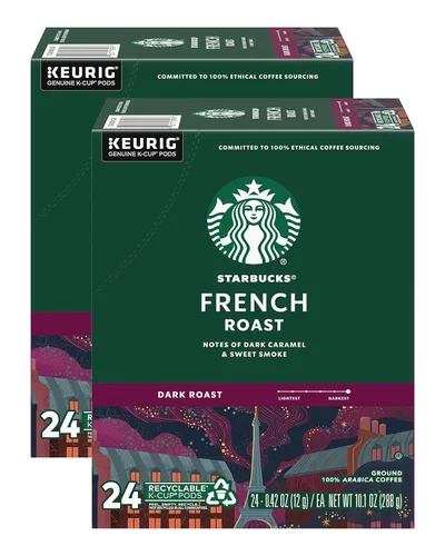 Vista 40 de Starbucks Dark Roast K-Cup Coffee Pods - Sumatra para Keurig Brewers - 24 unidades, paquete de 4