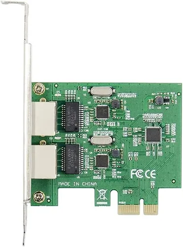 Vista 2 de X-MEDIA XM-NA3820 PCI-E Adaptador de red de servidor/tarjeta de red de servidor Dual 10/100/1000Mbps Gigabit Ethernet PCI Express (PCIe x1)