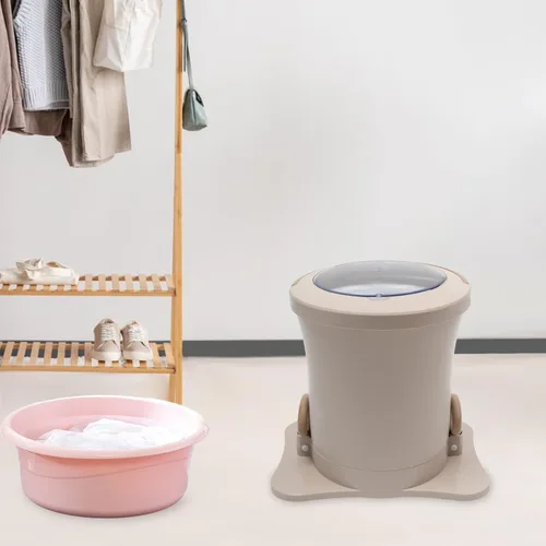 Vista 5 de Deshidratador manual de 2.4 galones, mini deshidratador manual, lavadora con almohadilla de prensado de ropa, mini secadora de ropa, lavadora