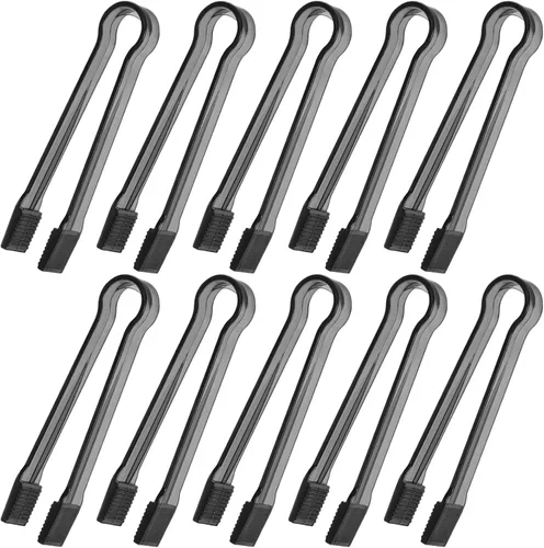 Vista 9 de 10 piezas de pinzas de plástico para buffet, pinzas de cocina transparentes, mini utensilio de servir, pinzas para alimentos, hielo, ensalada, bufé