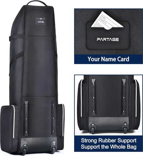 Vista 6 de Partage Golf Travel Bag with Wheels,Golf Travel Case for Airlines, 600D Heavy Duty Oxford