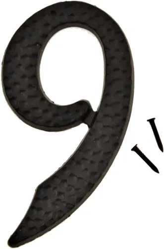 Vista 12 de Hy-Ko Products DC-5/0 Número de casa de aluminio fundido a presión 0 (ZERO) 4.5" de alto, negro, 1 pieza