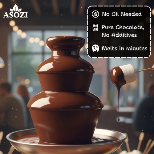 Vista 3 de Obleas de chocolate negro prémium para derretir 5 libras, perfectas para hornear, dulces, trufas, postres y barras de chocolate virales Dubai