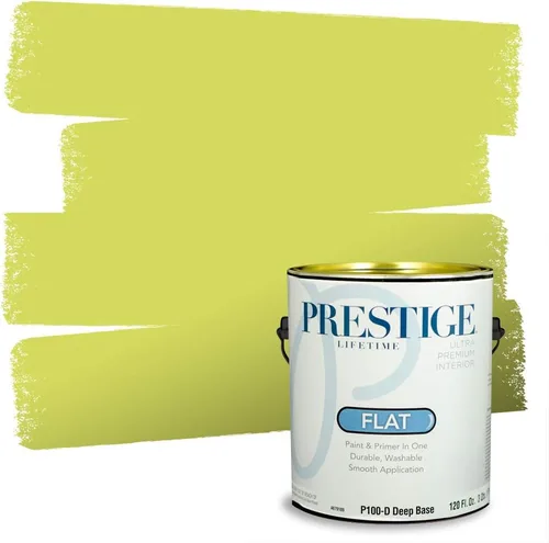 Vista 191 de PRESTIGE Pinturas de pintura exterior e imprimación en uno, 1 galón, plano, combinación comparable de Benjamin Moore* Manzanilla*