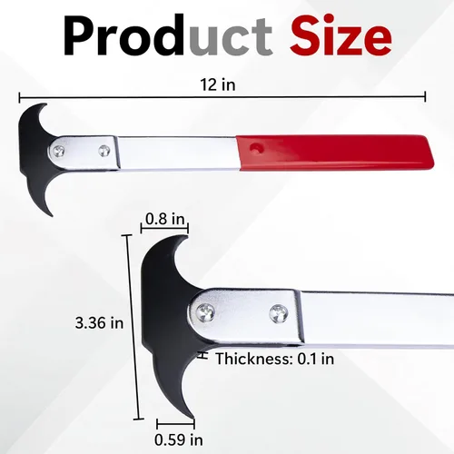 Vista 3 de ecocstm Herramienta Extractora de Sellos, Herramienta de Extracción de Sellos de Aceite con Doble Gancho, Extractor Universal de Sellos de Rueda