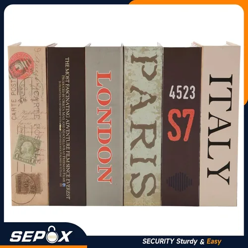Vista 2 de SEPOX® 6 cajas de seguridad diferentes para libros, caja grande para libros con cerradura de combinación reajustable de primera calidad, segura
