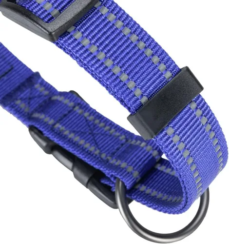 Vista 5 de EXCELLENT ELITE SPANKER Collar reflectante para perro, collar clásico de nailon transpirable ajustable para mascotas con hebilla de liberación