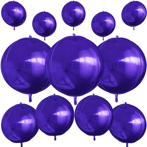 Vista 14 de 12 globos redondos de aluminio blanco crema, globos de 22 pulgadas y 10 pulgadas 4D de Mylar marfil de helio 4D, color beige, blanco arena