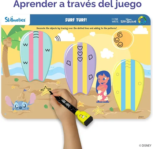 Vista 4 de Skillmatics I Can Write Disney's Lilo & Stitch - Actividades reutilizables de aprendizaje preescolar, juguete educativo y juego, suministros