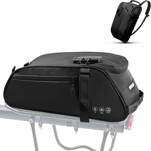 Vista 8 de Bolsa para Portaequipajes de Bicicleta, Bolsas de Bicicleta Reflectantes Impermeables para Portaequipajes Trasero de Bicicletas, Bolsa de Maletero