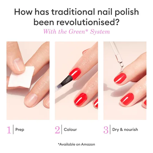 Vista 5 de Manucurist Green - Esmalte de uñas de secado rápido, color berenjena, esmalte de uñas morado oscuro, sin 9 unidades, a base de plantas y vegano,