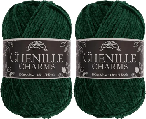 Vista 84 de JubileeYarn - Hilo de chenilla, 3.53 oz/pastel, peso peinado, circonita, terciopelo blanco, 1 pastel