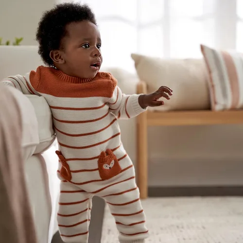 Vista 4 de Gerber Baby Boys Sweater Knit Romper Jumpsuit