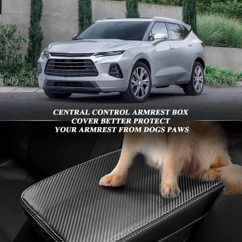 Vista 5 de BIBIBO para accesorios Chevy Blazer 2023 Funda de reposabrazos de consola central Blazer 2023 para 2019 2020 2021 2022 2023 Tapa de consola Blazer