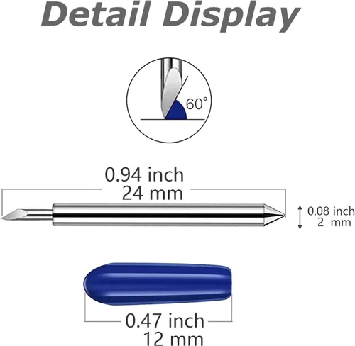 Vista 2 de 30 cuchillas de corte profundo, cuchillas de repuesto compatibles con Explore 4/3/Air One/Air/Air 2/Maker/Maker 4/3/2 máquinas de corte