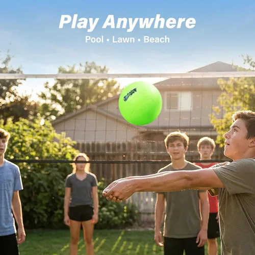 Vista 6 de GoSports Paquete de 3 pelotas de voleibol acuático, ideal para piscinas o juegos de voleibol de césped