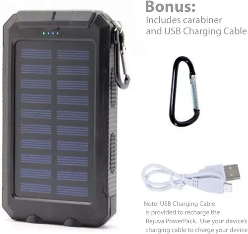 Vista 4 de BoxWave Banco de energía compatible con Samsung Galaxy S20 5G – Solar Rejuva PowerPack (10000 mAh), batería de reserva de energía solar 10000mAh