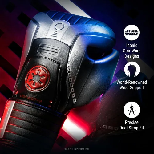Vista 2 de Hayabusa Star Wars(TM) Galaxy - Guantes de boxeo para hombre y mujer, Sith, 16 onzas