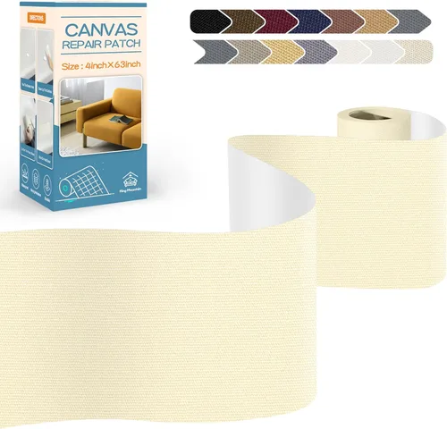 Vista 98 de KING MOUNTAIN Cinta de reparación de tela de nailon autoadhesiva, 4×63 pulgadas, parche rápido de reparación de chaqueta de plumón, kit de parche
