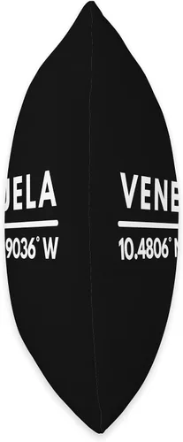 Vista 2 de Venezuela Coordinates Latitude and Longitude Venezuela Fans - Almohada (16 x 16 pulgadas), multicolor