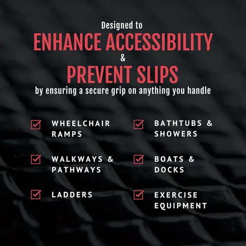 Vista 6 de CATTONGUE GRIPS Tiras de cinta adhesiva de agarre de 2" no abrasivas - Cinta antideslizante resistente, impermeable para muebles, bañeras, marcos