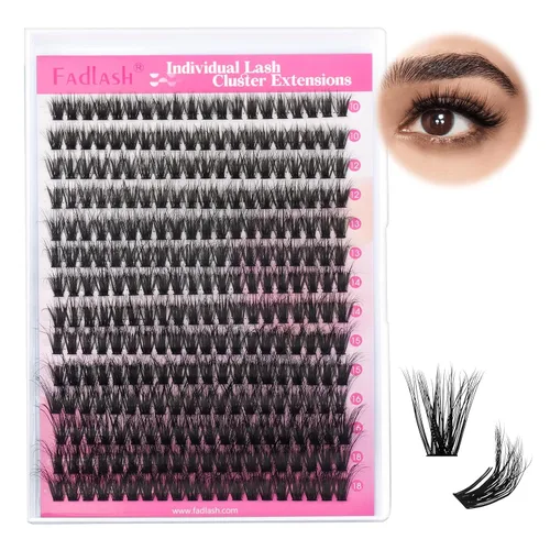 Vista 20 de Extensiones de pestañas de colores 10D, 1000 unidades, extensiones de pestañas postizas en abanico de pestañas marrones, mezcla de volumen