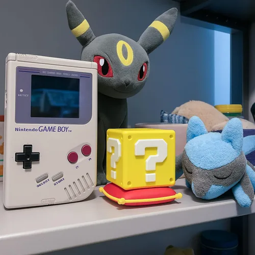 Vista 5 de Game Card Holder for Nintendo Switch 13-Slot Cartridge Case, 3D Printed Retro Question Mark Style, Fits All 1st & 2nd Gen Game Cards, Yellow