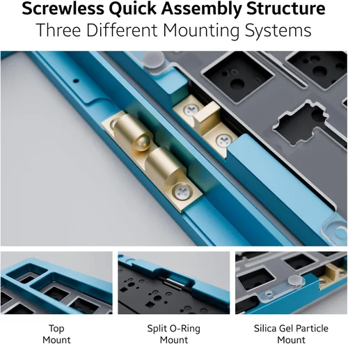 Vista 4 de Chilkey ND75 Aluminum Keyboard 75% Percent Wireless Gaming Mechanical Keyboard with LCD Screen, Quick Assembly, BT2.4GUSB-C, Hot Swappable Per-Key