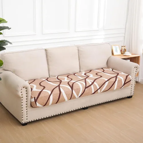 Vista 40 de hyha Fundas de cojín de sofá estampadas, fundas de sofá florales lavables para sofás con 2 cojines, fundas de cojín de patrón elástico para muebles
