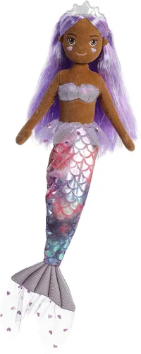 Aurora Enchanting Sea Sparkles Cheekys - Muñeca de peluche de corazón - Juego imaginativo con compañeros mágicos - Perfecto para cumpleaños y